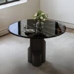 Kinton Round Dining Table w/Natural Marble Top