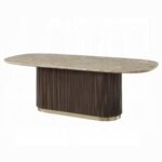 Clayten Dining Table w/Natural Marble Top - Image 3