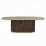 Clayten Dining Table w/Natural Marble Top - Image 4