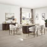 Clayten Dining Table w/Natural Marble Top - Image 2