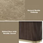 Clayten Dining Table w/Natural Marble Top - Image 6