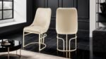 EMRALD GOLD LEGS BEIGE - 2 CHAIRS PER BOX