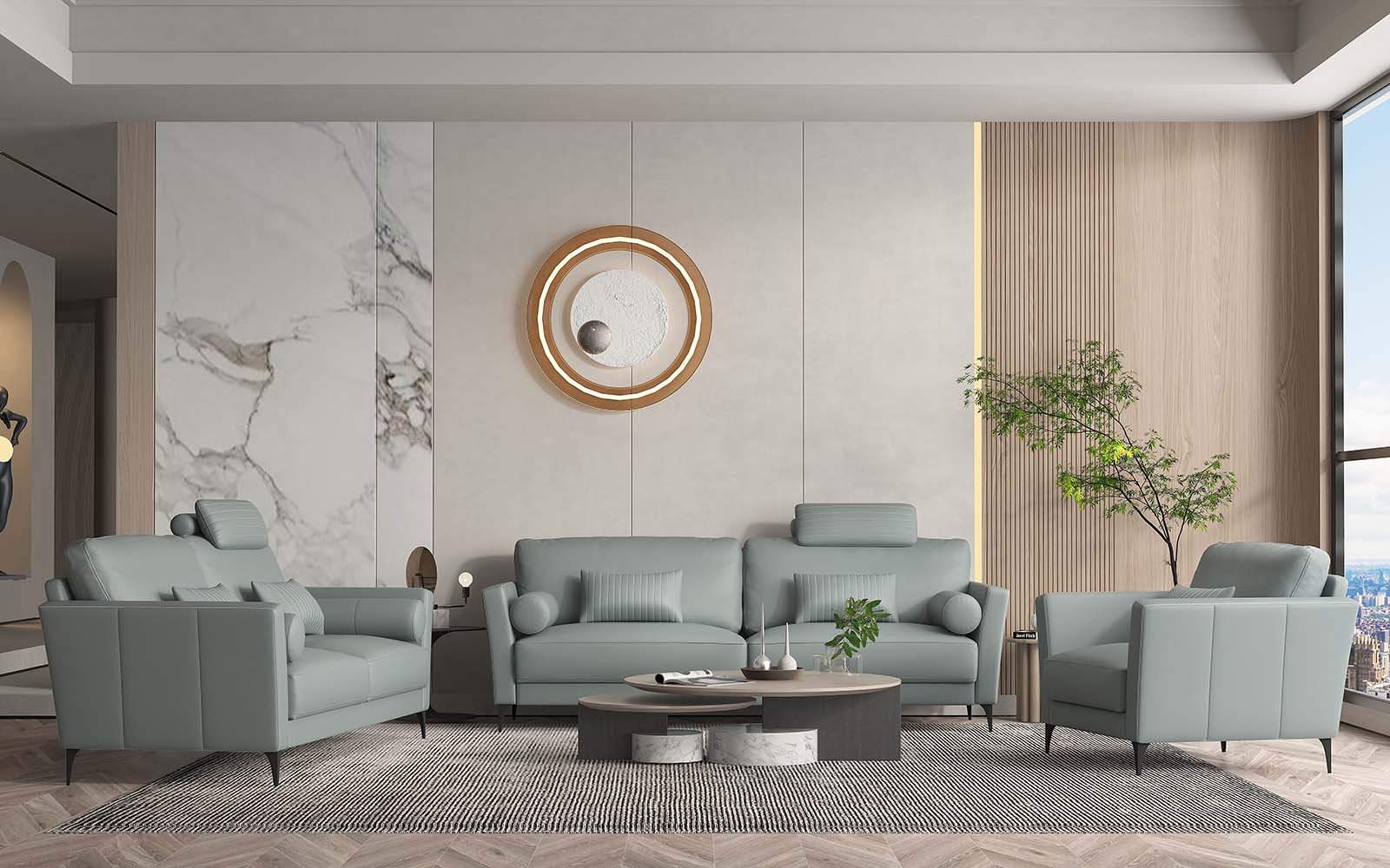 lv00947_1_1.jpg Tussio Loveseat W/5 Pillows - Image 1