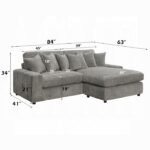 Tavia Reversible Sectional Sofa W/6 Pillows - Image 2