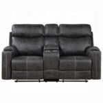 Hirah Motion Loveseat w/Console & USB Port - Image 4