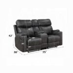 Hirah Motion Loveseat w/Console & USB Port - Image 7