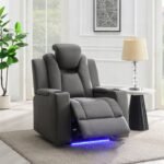 Leuco Power Motion Recliner w/Cup Holder, Control, LED & Power Headrest