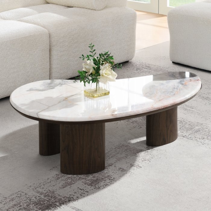 lv04575.jpg Hanale Coffee Table w/Natural Marble - Image 1