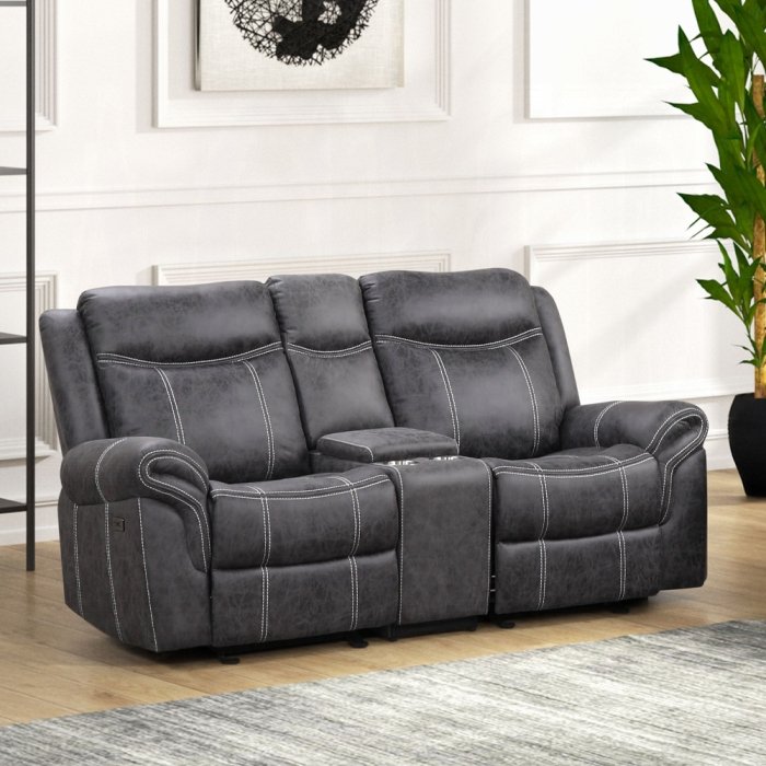 lv04671.jpg Zubaida Power Glider Motion Loveseat w/USB - Image 1