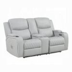 Elonzo Power Motion Loveseat w/Console, LED, Power Headrest & Speaker - Image 2