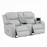 Elonzo Power Motion Loveseat w/Console, LED, Power Headrest & Speaker - Image 6