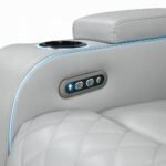 Elonzo Power Motion Loveseat w/Console, LED, Power Headrest & Speaker - Image 7