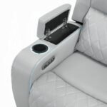 Elonzo Power Motion Loveseat w/Console, LED, Power Headrest & Speaker - Image 8