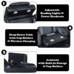 Ephron Power Motion Sofa W/Dropdown Table, Wireless Charging, Reading Light, Power Headrests & LED - Image 2