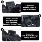 Ephron Power Motion Loveseat W/ Console, Power Headrests, LED & Speakers - Image 2