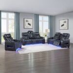 Ephron Power Motion Loveseat W/ Console, Power Headrests, LED & Speakers - Image 3