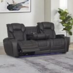 Wendell Power Motion Sofa w/Dropdown Table, Storage, USB & LED