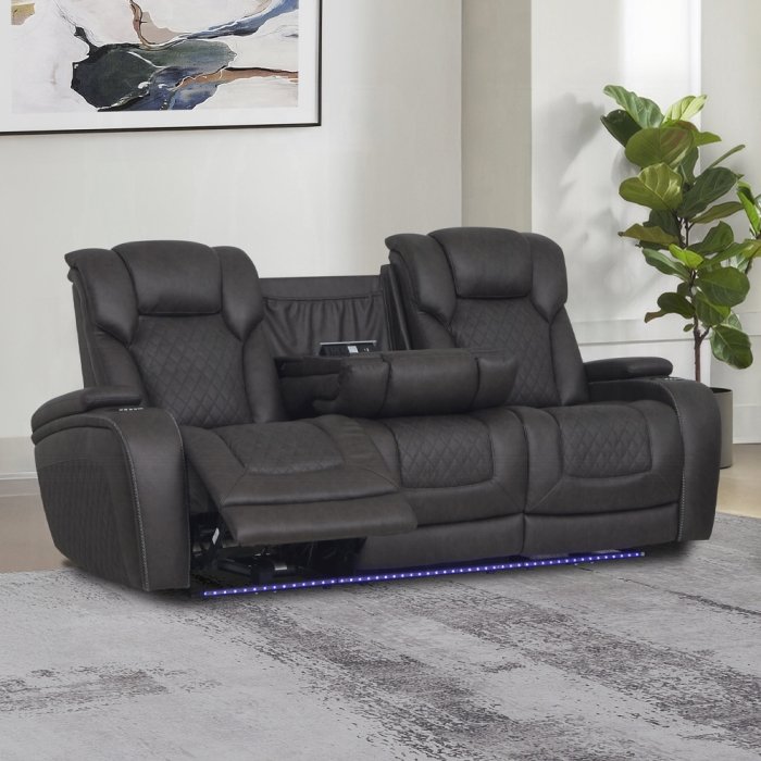 lv06220.jpg Wendell Power Motion Sofa w/Dropdown Table, Storage, USB & LED - Image 1
