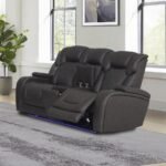 Wendell Power Motion Loveseat w/Console, Wireless Charger, Storage, USB & LED