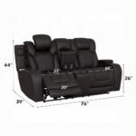 Wendell Power Motion Loveseat w/Console, Wireless Charger, Storage, USB & LED - Image 11