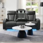 Taddeo Power Motion Sofa w/Power Headrest, USB, Wireless Charger, LED & Reading Light - Image 13