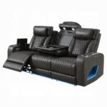 Taddeo Power Motion Sofa w/Power Headrest, USB, Wireless Charger, LED & Reading Light - Image 4