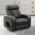 Taddeo Power Motion Recliner w/Power Headrest, USB, Wireless Charger & LED