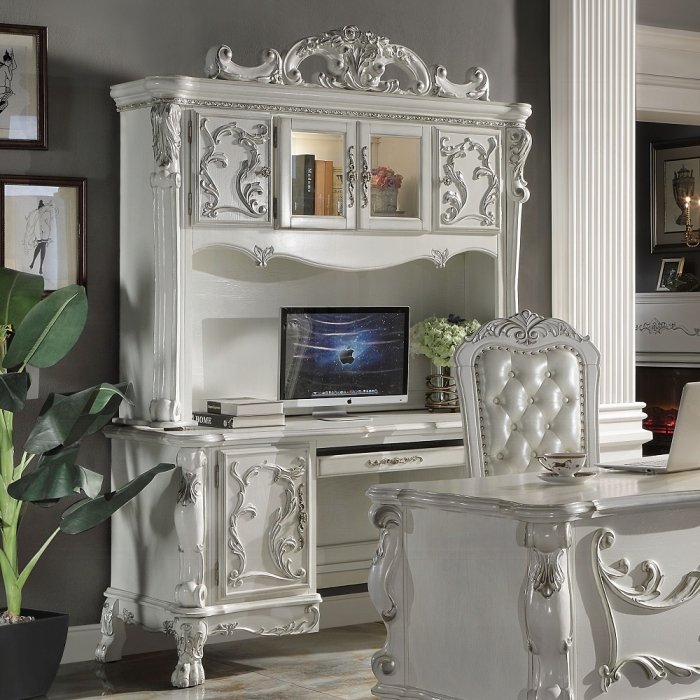 of01717.jpg Dresden Computer Desk & Hutch - Image 1