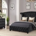 SOPHIA FULL 4 PC BEDROOM SET IN BLACK